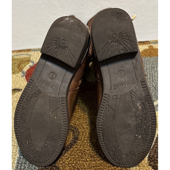 Top Moda Boot Womens Zip 16" High Size 6 Brown NWOT Fashion Hip Boho - Picture 5 of 5